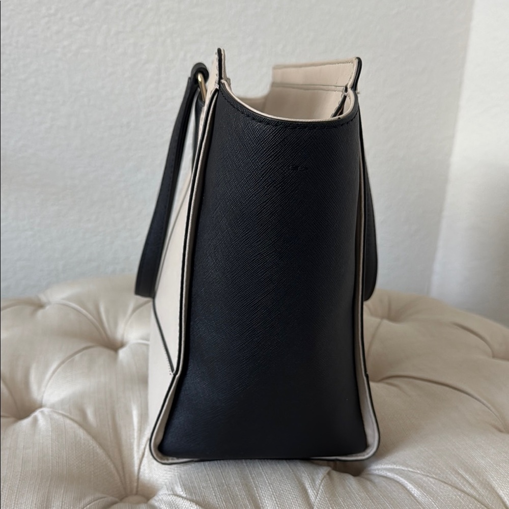 Kate Spade Cream & Black Structured Tote - Picture 7 of 14